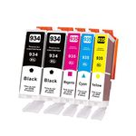 GPC Image Compatible Ink Cartridge Replacement for HP 934 934XL 935XL 935 XL Compatible with OfficeJet Pro 6815 6812 6830 6230 6835 6820 Printer Tray (2 Black, 1 Cyan, 1 Magenta, 1 Yellow, 5-Pack)