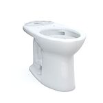 TOTO Drake Elongated Universal Height TORNADO FLUSH Toilet Bowl with CEFIONTECT, Cotton White - C776CEFG#01