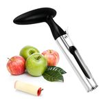 Apple Corer, Apple Corer Remover with ABS Handle and Serrated Stainless Steel Blade, Easy-to-Use Apple Core Remover for Suitable for Home and Kitchen use - Black