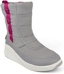 LONDON FOG Womens Chase Nylon Cold Weather Snow Boot Warm Lined Winter Boots, Grey, 8 UK