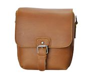 ZLYC Handmade Small DSLR Leather Camera Bag Satchel Messenger Bag - Two in One - Vintage Retro Look