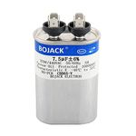 BOJACK 7.5 uF ±6% 7.5 MFD 370V/440V CBB65 Oval Run Start Capacitor for AC Motor Run or Fan Start and Cool or Heat Pump Air Conditione