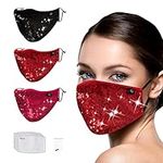 3 Pack Bling Cloth Face Sequin Mask