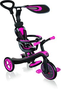 Globber - Tricycle Explorer 4 en 1 - Tricycle évolutif et draisienne pour Les Tout-Petits de 10 Mois à 5 Ans, Rose