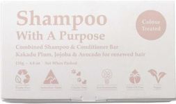 Shampoo with A Purpose Shampoo & Conditioner Bar for Colour Treated Hair, 135 Grams