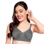 TRYLO Womens Cotton Non-Padded Bra, Alpa 36 Grey D - Cup