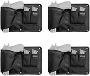 Pistol Holder Magazine Pouch for Gun Safe Organizer,Reinforced Pistol Holster Magazine Holders Combination for Gun Cabinet Gun Safe Accessories Storage (Pistol Holder Magazine Pouch 4 Pack)