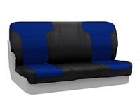 Coverking Custom Fit Front Solid Bench Seat Cover for Select Chevrolet S10 Models - Spacermesh 2-Tone (Blue with Black Sides)