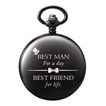 TREEWETO Men's Pocket Watch Best Man Pocket Watches for Wedding Gift for Man Father's Day Boyfriend Husband Brother