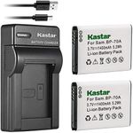 Kastar Battery (X2) & Slim USB Charger for Samsung BP-70A, BP70A, EA-BP70A and ES65 ES67 ES70 ES71 ES73 ES74 PL80 PL81 PL100 PL101 SL50 SL600 SL605 SL630 ST60 ST61 ST70 ST71 TL105 TL110 TL205