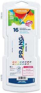 Prang Oval Pan Watercolor Paint Set, 16 Assorted Colors, 1 Count