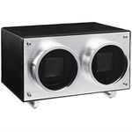 MOZSLY Double Watch Winder for Automatic Watches with Quiet Motor 12 Rotation Mode Setting Black Leather