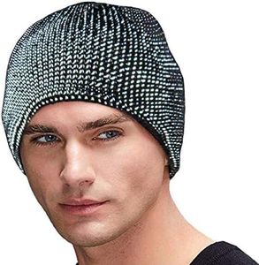 Oeyliz Reflective Beanie Hat - Men's & Women's Night Running & Walking Winter Cap (Black)