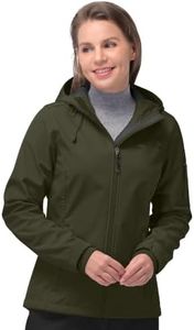 33,000ft Women's Softshell Jacket, Fleece Lined Warm Jacket Light Hooded Windproof Coat for Outdoor Hiking