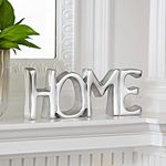 Paper High Recycled Metal 'HOME' Sign - 22cm x 8cm - Fair Trade & Handmade - Home Decor - House Decoration for Living Room - Ornaments for Living Room Modern