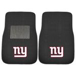 FANMATS 10741 New York Giants 2-Piece Embroidered Team Logo Car Mat Set, Front Row Automotive Floor Mats