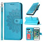 ELTEKER Phone Case Compatible with iPhone 6 Plus/6s Plus Wallet Case,Premium Leather Card Slot Magnetic Closure Flip Kickstand Women Wallet Case for iPhone 6 Plus/6s Plus - Blue