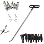 Houshan Paintless Dent Repair Tools 1 Pieces of Dent Removal Rods with Awl Head Dent Hail Repair Tools Paintless Dent Removal Kit Car Auto Body Dent Removal of Hail Dents and Door Ding (16PCS)