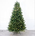 Holiday Stuff 7' Forest Green Pine Christmas Tree Pre-lit with Dual-Color LED Lights (7ft)