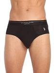 U.S. POLO ASSN. Mens Modal Cotton Stretch Antibacterial PB003 Premium Briefs - Pack of 1 (Black L)