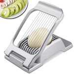 Upgraded Egg Slicer, BIBURY Egg Cutter for Hard Boiled Eggs, Heavy Duty Aluminium Slicer for Egg Strawberry Mushroom Soft Fruit, Stainless Steel Wires, Dishwasher Safe & Easy to Clean