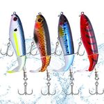 Fishing Lure Set Bass with Topwater Floating Rotating Tail Artificial Hard Bait Fishing Lures with Box/Swimbaits Slow Sinking Hard Lure Fishing Tackle Kits Lifelike