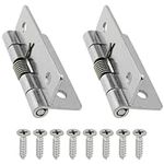 Heyous 2PCS Spring Hinges Silver 2 