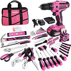 ValueMax 238-Piece Household Tool Set Cordless 20V Lithium-ion Drill Driver(purple)