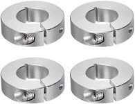 HARFINGTON 4pcs Shaft Collar 22mm Bore Aluminum Alloy Set Screw Split Clamp-On Collars, 45mm OD, 12mm Width, for Wheel Barrow Axle, Gearbox Assemblies, Machine Tools, Industry, Anodization