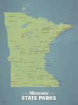 Minnesota State Parks Map 18x24 Poster (Natural Earth)