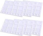 Foraineam 6 Pack 20-Well Palette Watercolor Paint Tray Palettes for Oil, Watercolor and Acrylic Paints