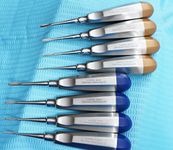 Cynamedusa GERMAN 8 PC STRAIGHT DENTAL SURGERY EXTRACTING LUXATING APICAL ROOT TIP ELEVATOR ( SET OF 8 EACH )