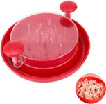 Chicken Shredder, Upgrade Meat Shredder Tool with Clear Cover, Large Shred Machine Anti-Slip Chicken Shredder Tool Twist for Shred Chicken Cabbage Beef Pork Vegetables - Easy to Work & Clean (Red)