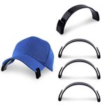 4pcs Hat Curve Bender, Plastic Hat Curving Band Hat Brim Shaper Hat Bender Brim Hat Shape Keeper Hat Curve Tool for Baseball Caps Hat Curver (Black)