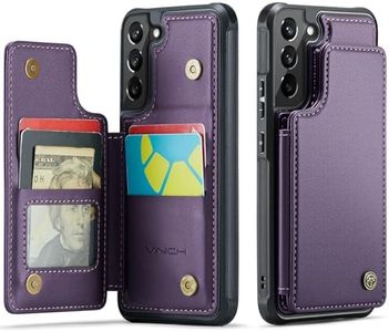 Vinich for Samsung Galaxy S22 Wallet Case with Card Holder, Purple
