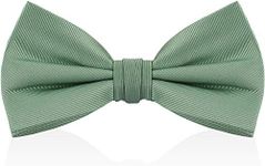 Seafoam Green Bow Ties For Men - Mens Woven Pre Tied Bowties For Men Bowtie Tuxedo Solid Color Formal Bow Tie