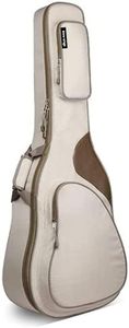Star House Nylon Acoustic Guitar Bag with Attractive Design, Additional Pocket for Accessories, Grey