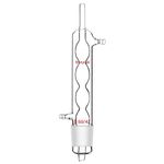 stonylab Allihn Condenser Reflux for Soxhlet Extractor, Borosilicate Glass Allihn Condenser with 50/42 Joint 250 mm Jacket Length Lab Glass Condenser, 500 ml