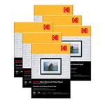 Kodak 270 GSM A4 Glossy Photo Paper – Waterproof, Pack of 6 x 20 sheets, Compatible with all Inkjet Printers