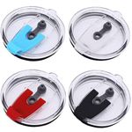 30oz Tumbler Lids Cover Replacement 4 Pack Spill-proof Splash Resistant Travel Mug Lid Fits for 30oz YETI Rambler