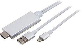 8P2HDMI Pro2 Lightning to HDMI Adapter Lead iPhone 5/6 ipad 8 Pin to HDMI 5V 1A USB Power Supply Needed, 8-Pin Lightning Port to HDMI