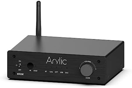 Arylic B50 SE Bluetooth 5.1 Stereo Ricevitore 2.1 Canali Mini Classe D Amplificatore integrato per altoparlanti domestici 50W x 2,stabile e remoto, applicazione Go Control e Easy Control EQ.