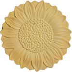 BETONEX Flower Stepping Stone Sunflower Paver Paving Precast Concrete Mold Plaster ABS 2mm - Garden DIY Cement Round Concrete Molds Walkway - Pavement Casting Pathmaker Mold for Concrete Reusable