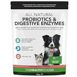 The Healthy Dog Co - Probiotic Powder for Dogs, Sprinkle On Food - Digestive Enzymes Dog Probiotics - Digestive Support Probiotics Dogs Fibre Supplement - Tummy Settlers Dogs Cats - 140g