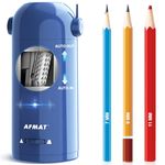 AFMAT Electric Pencil Sharpener for Colored Pencils 7-11.5mm, Fully Automatic Pencil Sharpener, Robot Pencil Sharpener, Rechargeable Hands-Free Pencil Sharpener for Large Pencils, Home, Classroom