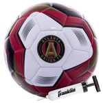 Franklin Sports MLS Atlanta United Soccer Ball - Official Size 5 Soccer Ball - Soft Abrasion Resistant Cover - Official Size and Weight Soccer Ball - Air Pump Included