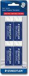 STAEDTLER Mars Plastic, Premium Quality Vinyl Eraser, White, Latex-free, Age-resistant, Minimal Crumbling (526 50 BK) 4 Count (Pack of 1)