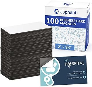 Business Card Magnets Pack of 100 – Customize with Peel and Stick Adhesive Magnet to Create Personalized Magnetic Business Cards as Promotional Items - Essential Large, Mid and Small Business Supplies