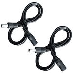 ANLINK 2 Pack 1M/3ft DC Power Extension Cable 5.5mm*2.1mm Male to Female Power Cord for CCTV Security Surveillance Camera, LED Strip, Router, 12V DC Power Supply Adapter and More (Black)