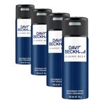 DAVID BECKHAM Classic Blue Deodorant Anti-Perspirant Body Spray for Men, 150 ml (Pack of 4)
